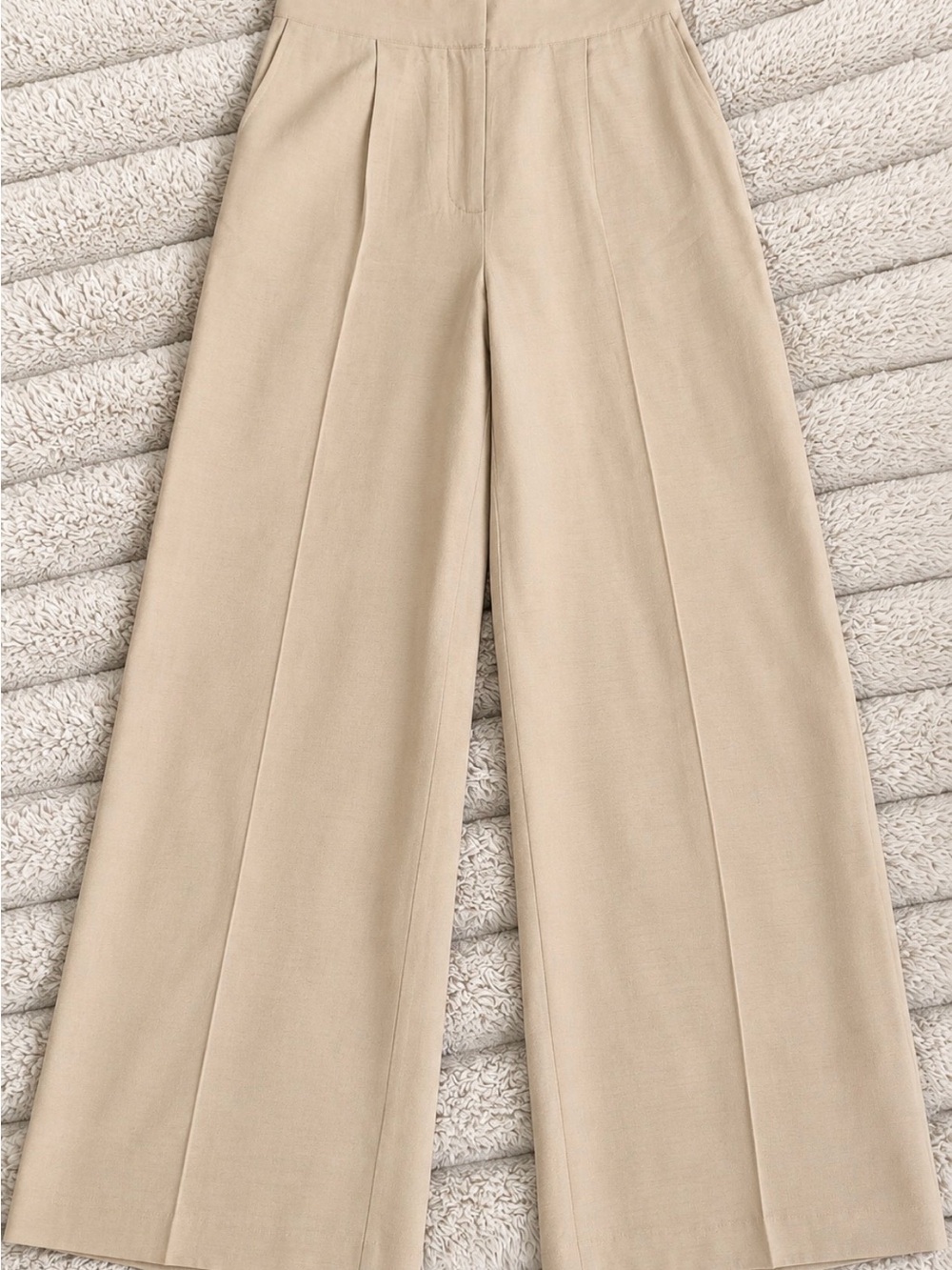 Christian Lacroix Wide Leg Trousers in Light Beige